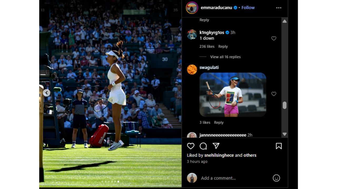Nick Kyrgios' reaction